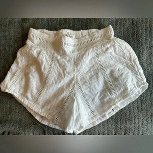 Rip Curl White Lined Crotchet Shorts